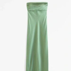 Abercrombie & Fitch Emerson Sage Green Strapless Tube Dress | Size M